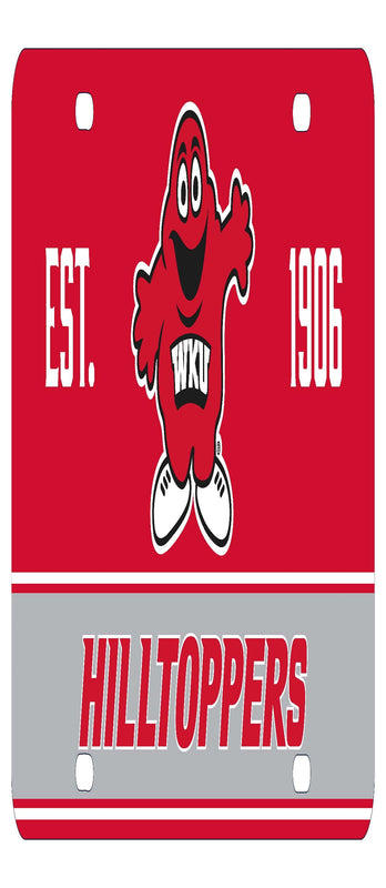NCAA Western Kentucky Hilltoppers Metal License Plate - Lightweight, Sturdy & Versatile