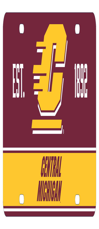 NCAA Central Michigan University Metal License Plate - Lightweight, Sturdy & Versatile