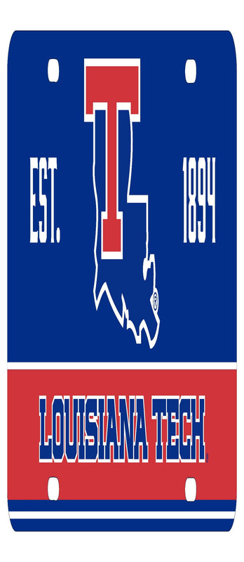 NCAA Louisiana Tech Bulldogs Metal License Plate - Lightweight, Sturdy & Versatile