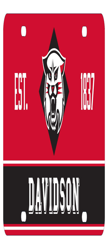 NCAA Davidson College Metal License Plate - Lightweight, Sturdy & Versatile