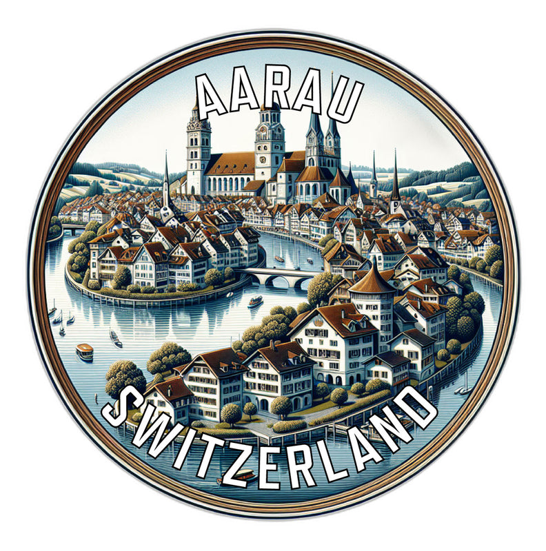 Aarau Switzerland Souvenir Vinyl Decal Sticker 6-Inch