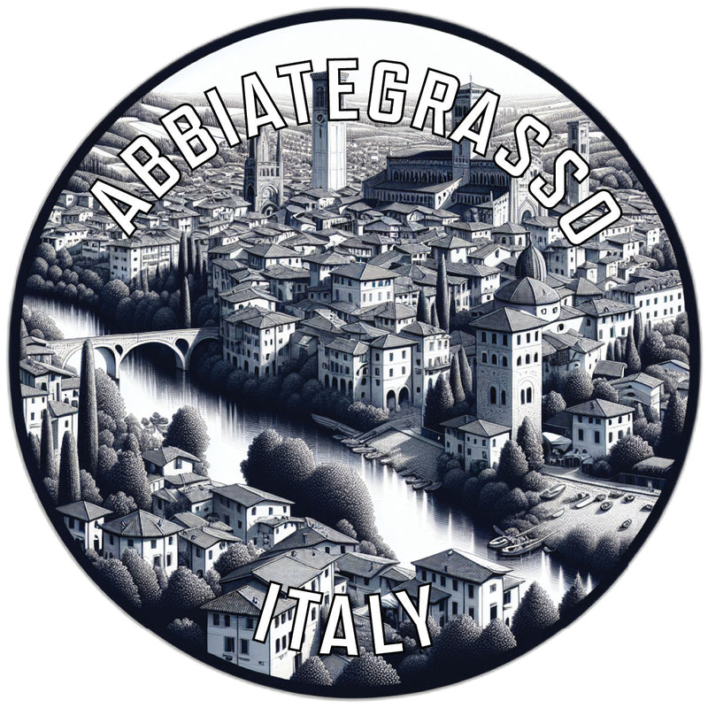 Abbiategrasso Italy Souvenir Die Cut Flat Magnet 6-Inch