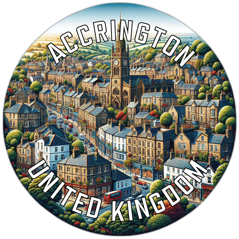Accrington United Kingdom Souvenir Die Cut Flat Magnet 2-Inch