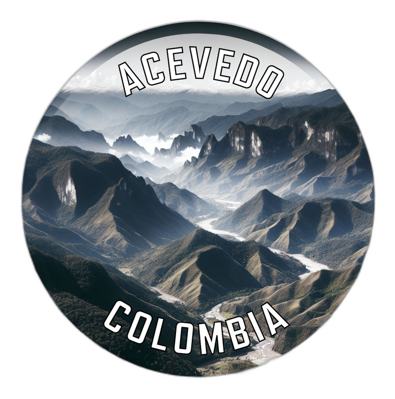 Acevedo Colombia Souvenir Die Cut Flat Magnet 2-Inch