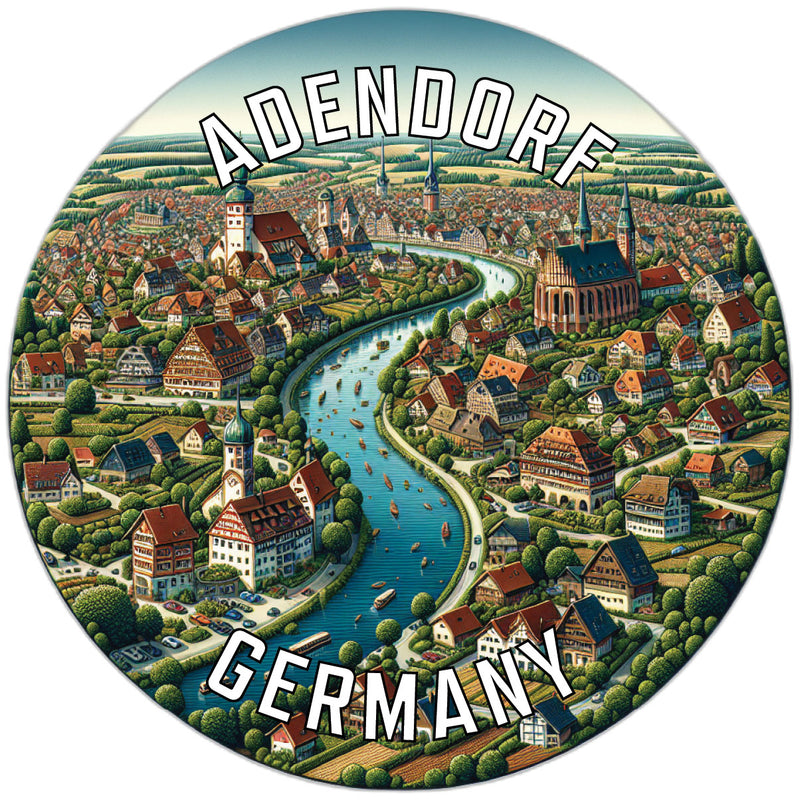 Adendorf Germany Souvenir Die Cut Flat Magnet 6-Inch