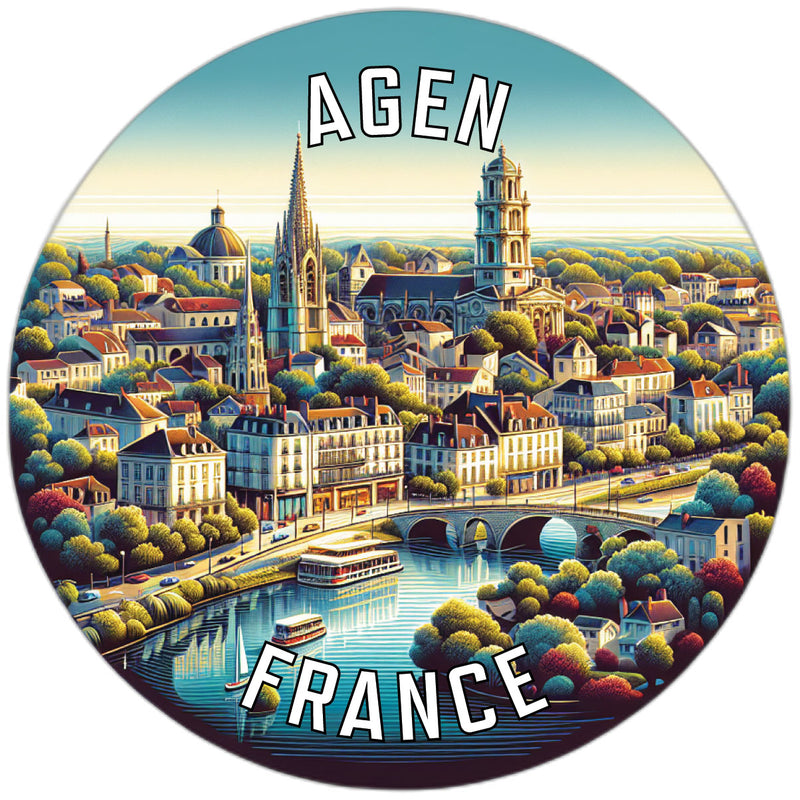 Agen France Souvenir Vinyl Decal Sticker 6-Inch