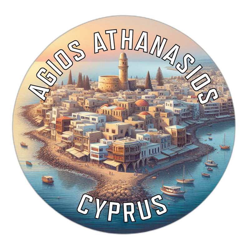 Agios Athanasios Cyprus Souvenir Die Cut Flat Magnet 2-Inch