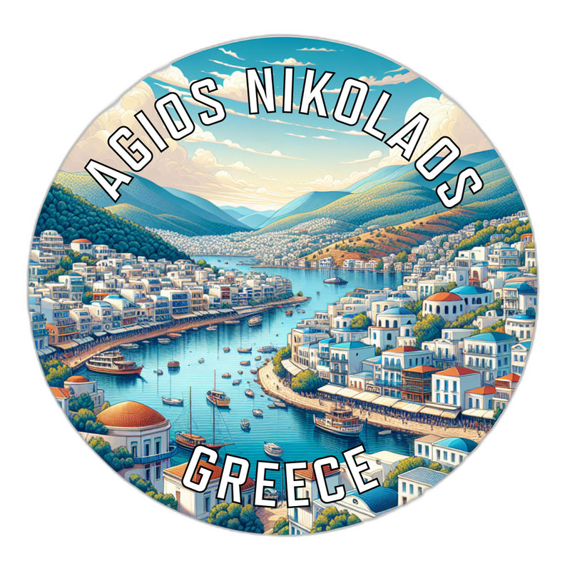Agios Nikolaos Greece Souvenir Vinyl Decal Sticker 6-Inch