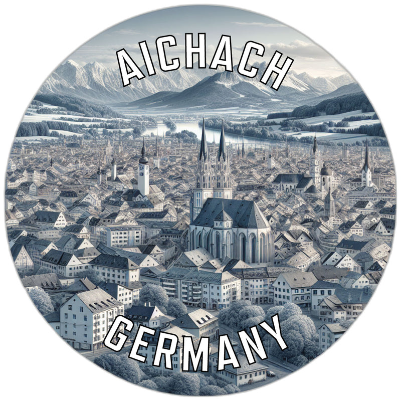 Aichach Germany Souvenir Die Cut Flat Magnet 2-Inch