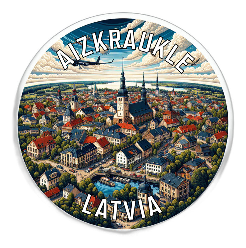 Aizkraukle Latvia Souvenir Die Cut Flat Magnet 2-Inch