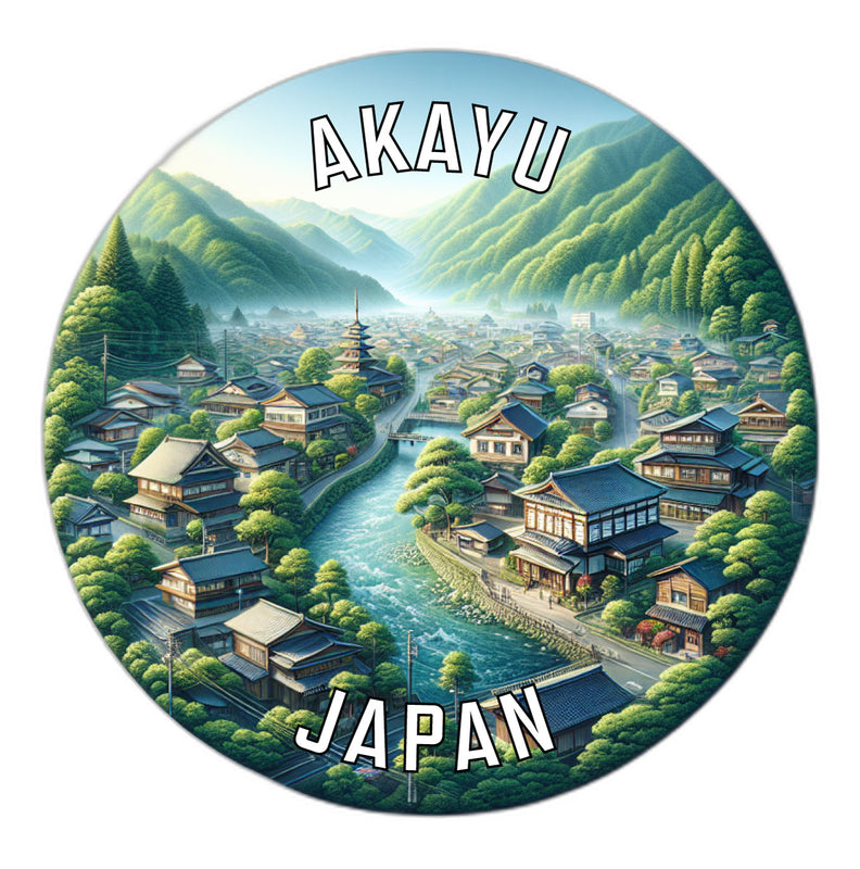 Akayu Japan Souvenir Die Cut Flat Magnet 2-Inch
