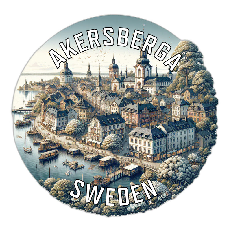 Akersberga Sweden Souvenir Die Cut Flat Magnet 6-Inch