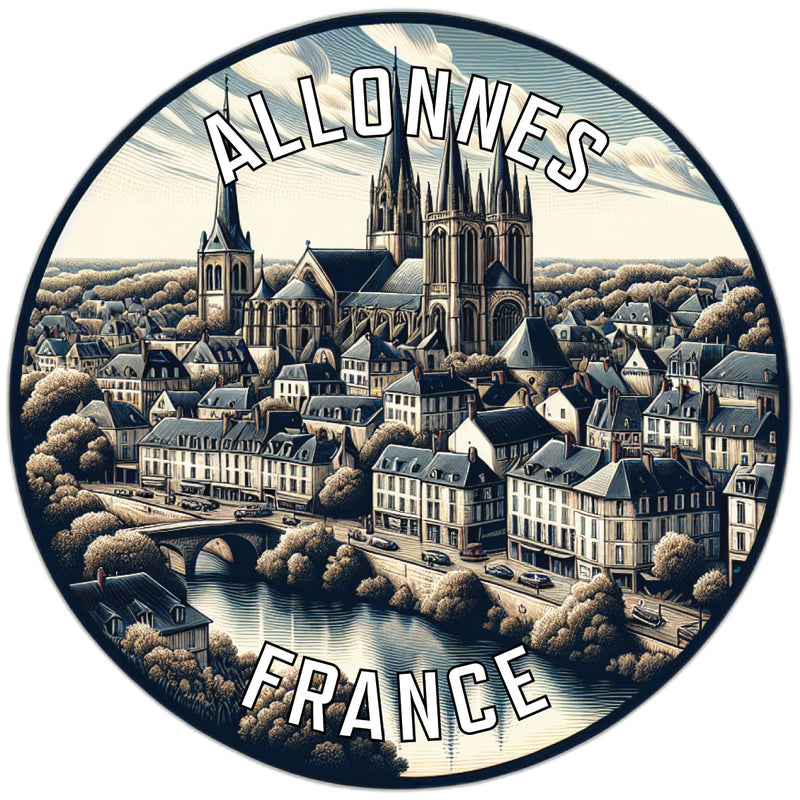Allonnes France Souvenir Vinyl Decal Sticker 2-Inch