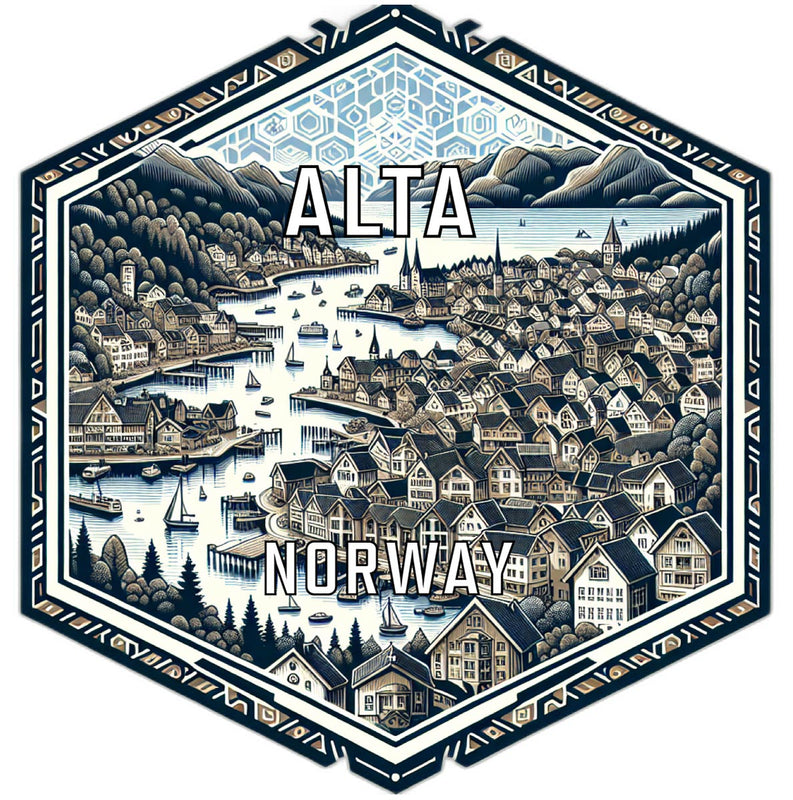 Alta Norway Travel Destination Souvenir Vinyl Decal Sticker 2-Inch