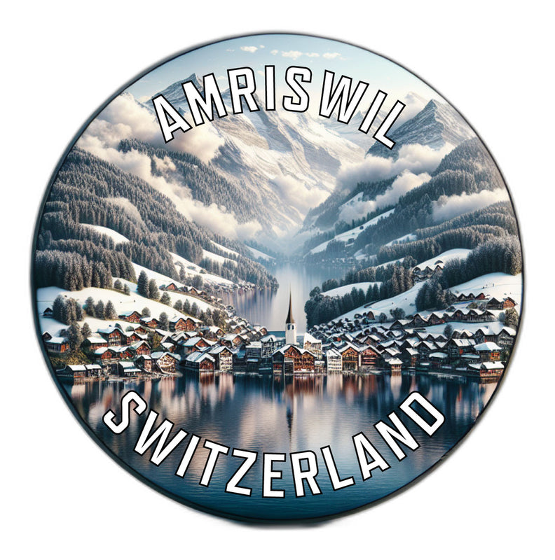 Amriswil Switzerland Souvenir Die Cut Flat Magnet 6-Inch