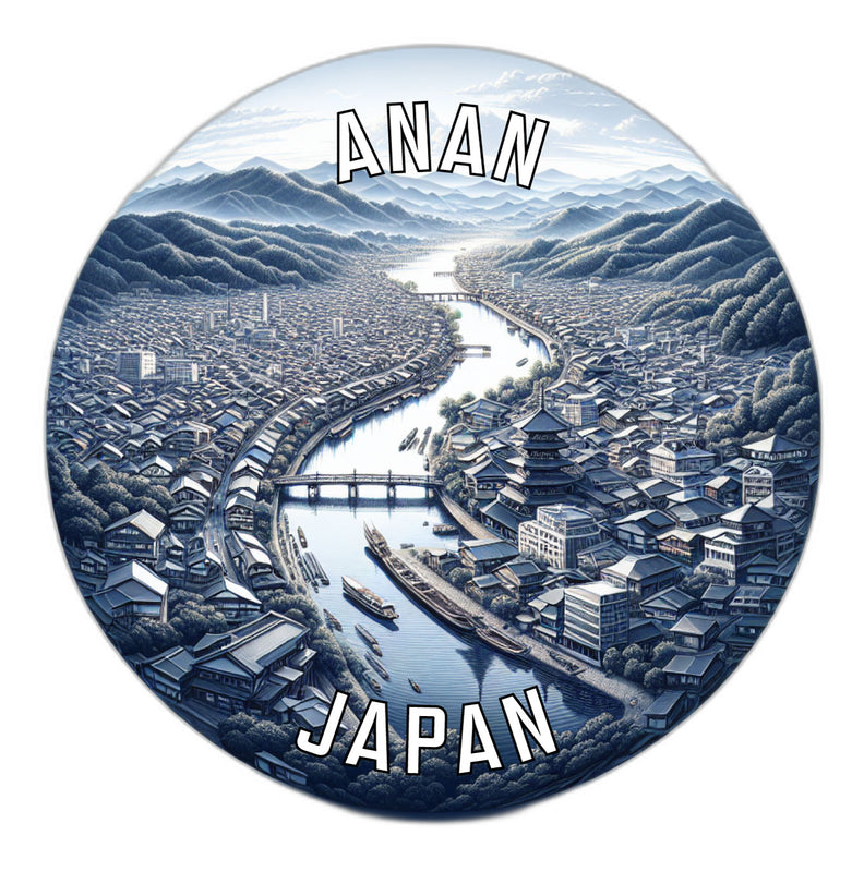 Anan Japan Souvenir Die Cut Flat Magnet 2-Inch