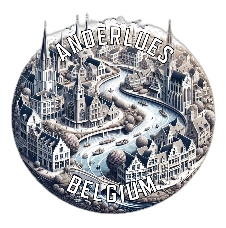 Anderlues Belgium Souvenir Vinyl Decal Sticker 6-Inch