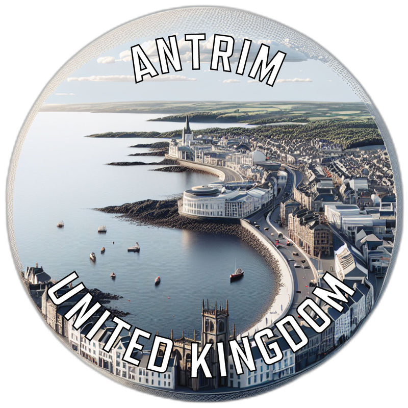Antrim United Kingdom Souvenir Die Cut Flat Magnet 6-Inch