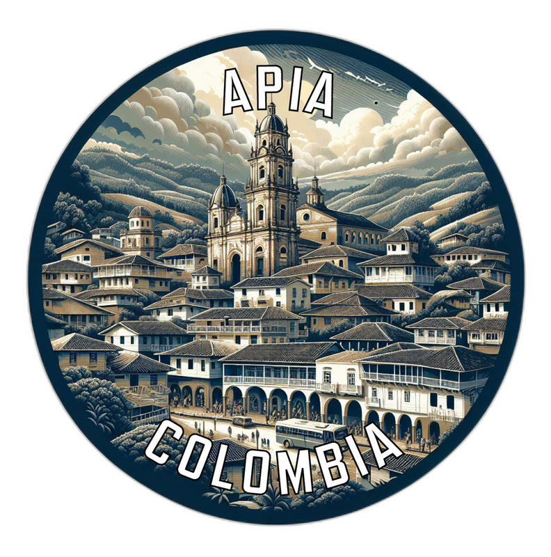 Apia Colombia Souvenir Die Cut Flat Magnet 4-Inch