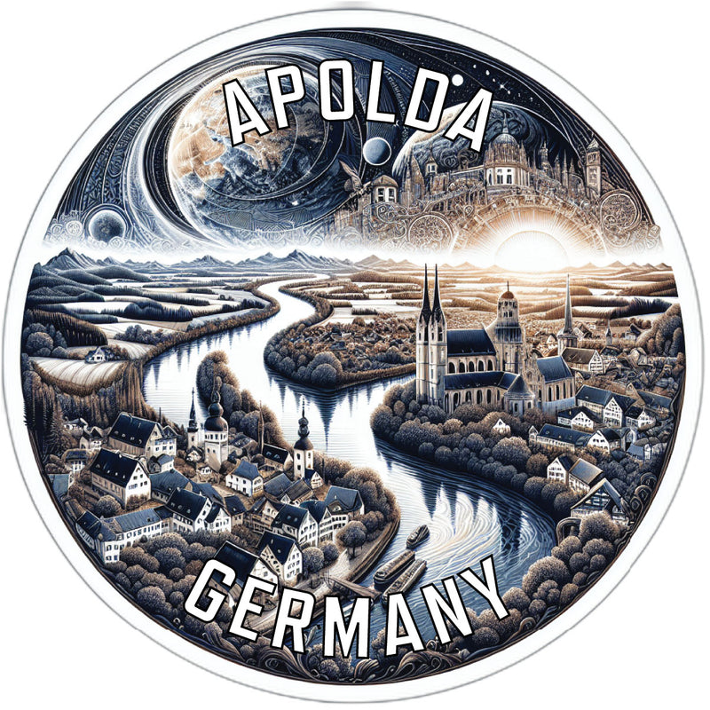 Apolda Germany Souvenir Die Cut Flat Magnet 2-Inch