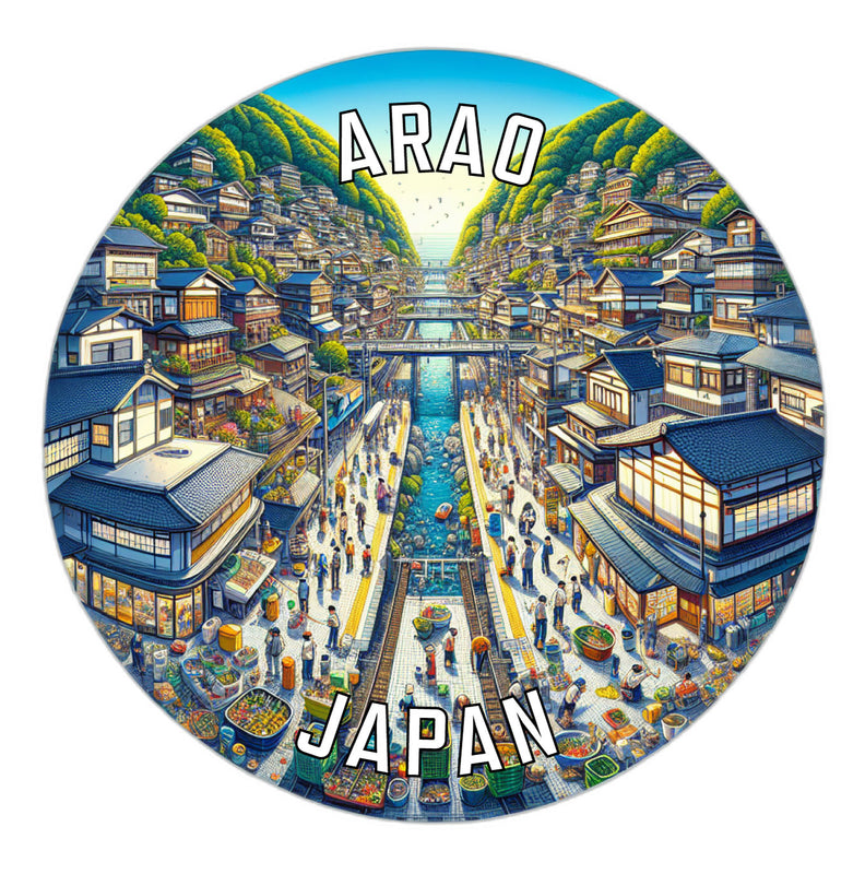 Arao Japan Souvenir Vinyl Decal Sticker 2-Inch