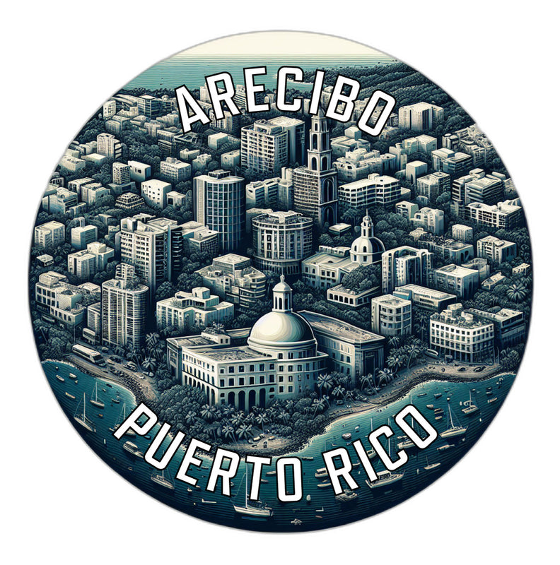 Arecibo Puerto Rico Souvenir Die Cut Flat Magnet 6-Inch
