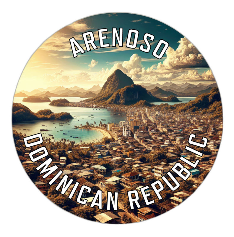 Arenoso Dominican Republic Souvenir Die Cut Flat Magnet 6-Inch