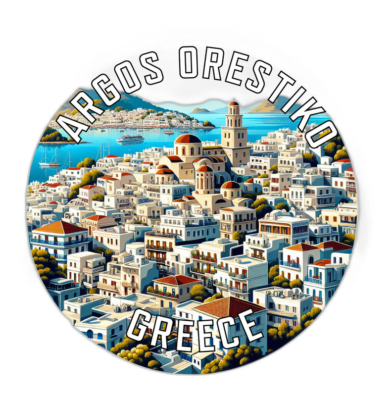 Argos Orestiko Greece Souvenir Die Cut Flat Magnet 2-Inch