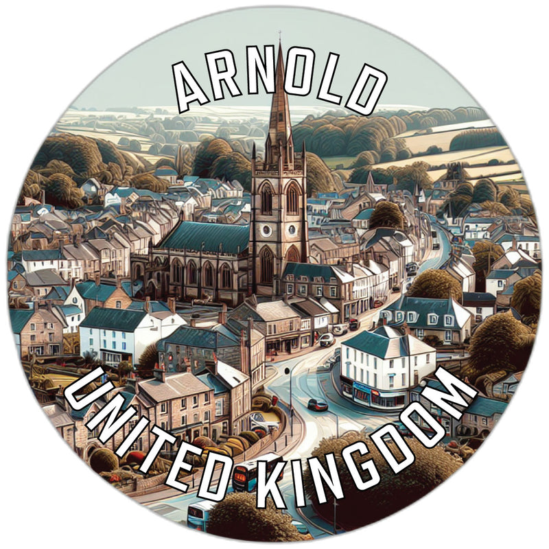 Arnold United Kingdom Souvenir Die Cut Flat Magnet 6-Inch