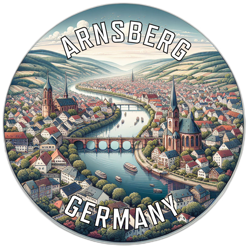 Arnsberg Germany Souvenir Die Cut Flat Magnet 6-Inch