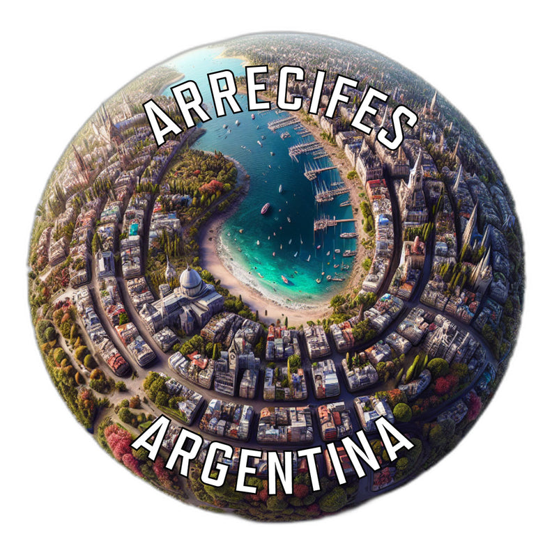 Arrecifes Argentina Souvenir Die Cut Flat Magnet 6-Inch