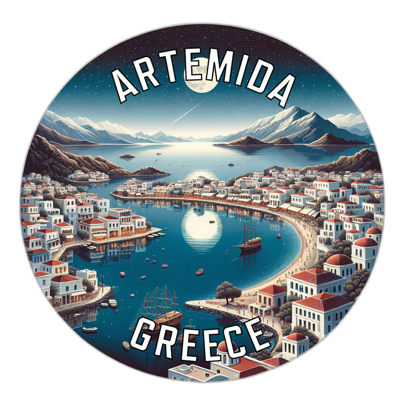 Artemida Greece Souvenir Die Cut Flat Magnet 2-Inch
