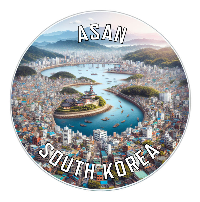 Asan Korea South Souvenir Die Cut Flat Magnet 2-Inch