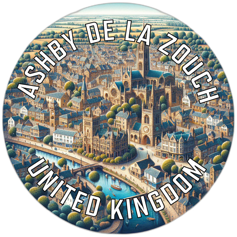 Ashby de la Zouch United Kingdom Souvenir Die Cut Flat Magnet 6-Inch