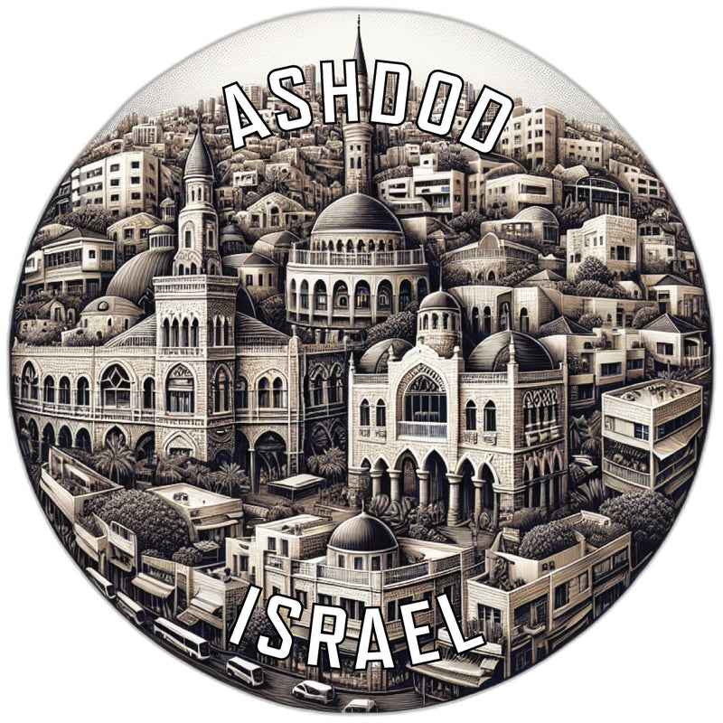 Ashdod Israel Souvenir Die Cut Flat Magnet 2-Inch