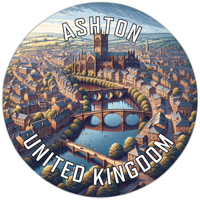 Ashton United Kingdom Souvenir Vinyl Decal Sticker 2-Inch