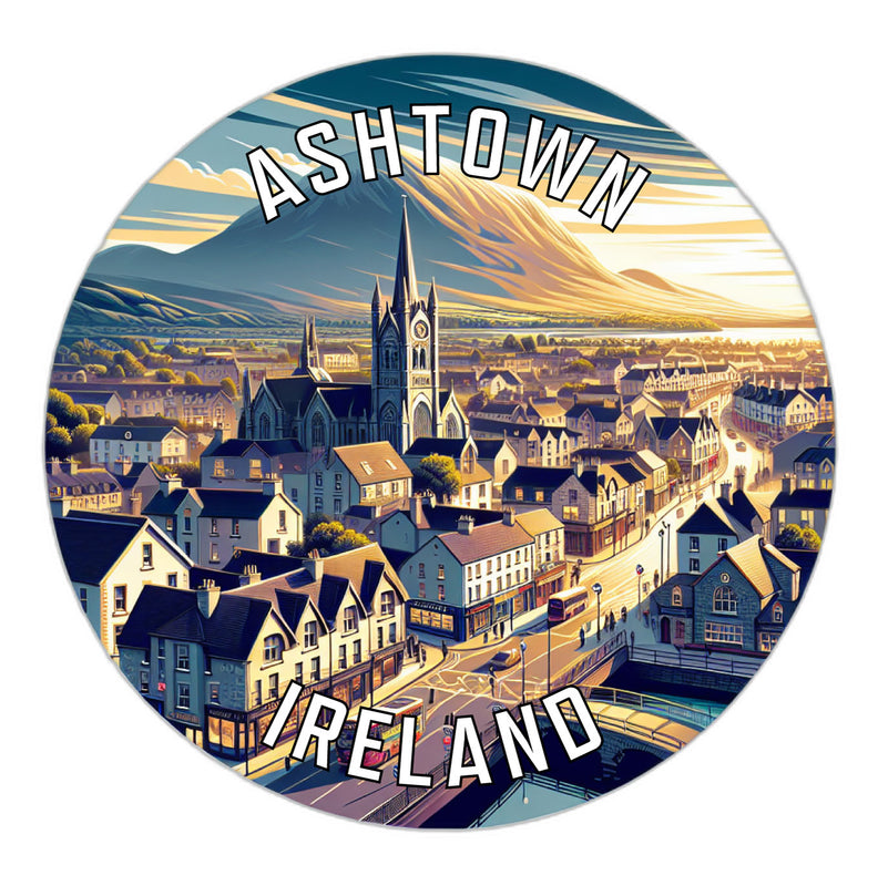Ashtown Ireland Souvenir Die Cut Flat Magnet 2-Inch
