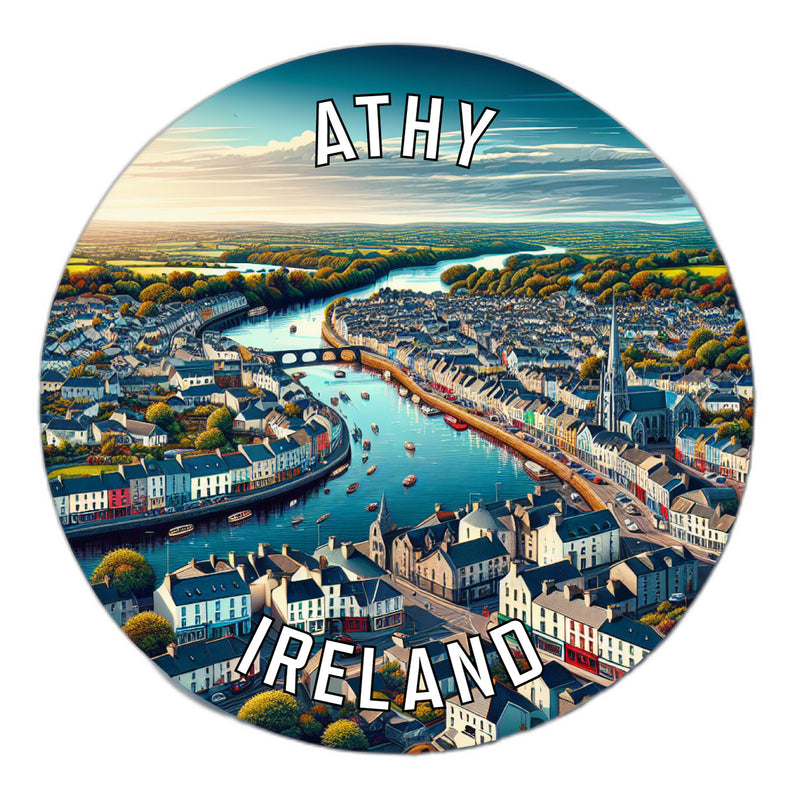Athy Ireland Souvenir Die Cut Flat Magnet 2-Inch