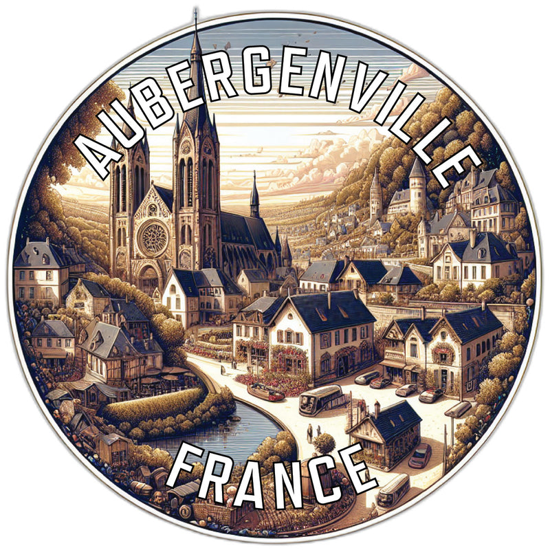 Aubergenville France Souvenir Vinyl Decal Sticker 2-Inch