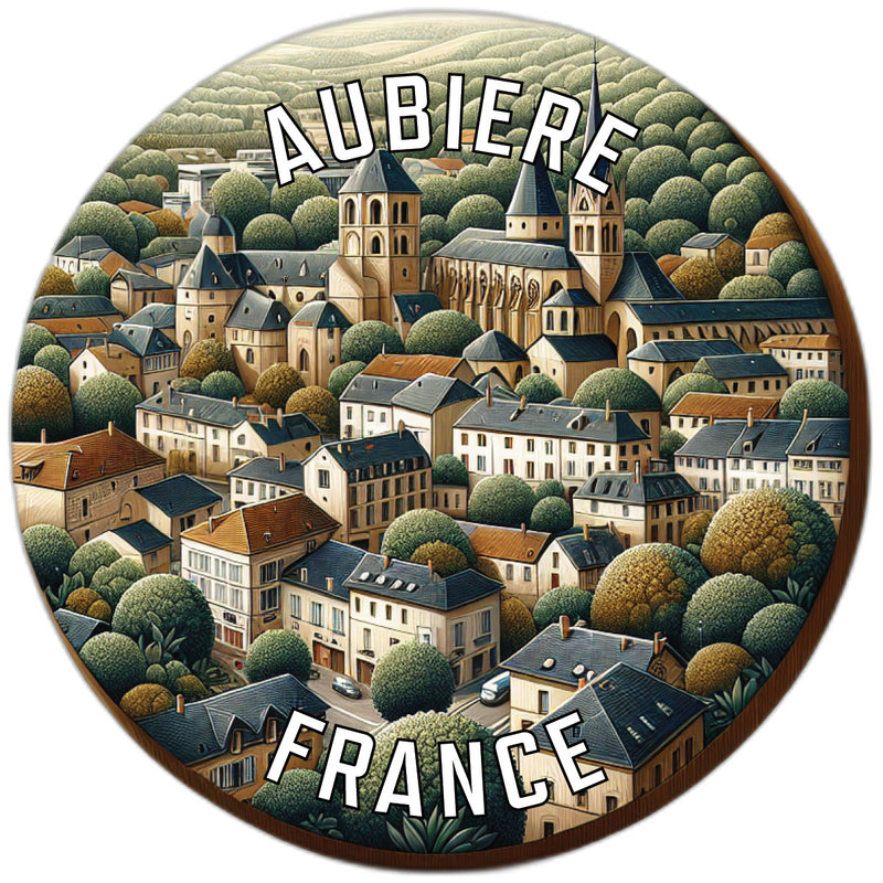 Aubiere France Souvenir Die Cut Flat Magnet 2-Inch
