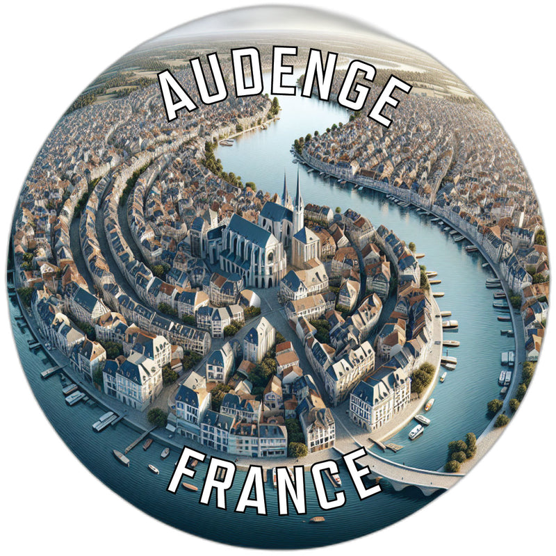 Audenge France Souvenir Die Cut Flat Magnet 2-Inch
