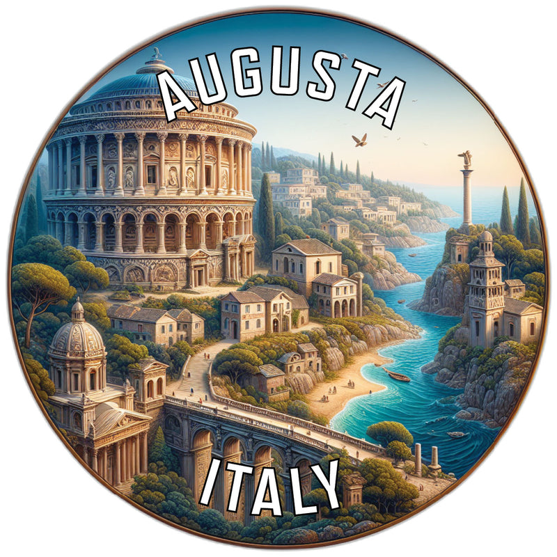 Augusta Italy Souvenir Vinyl Decal Sticker 2-Inch