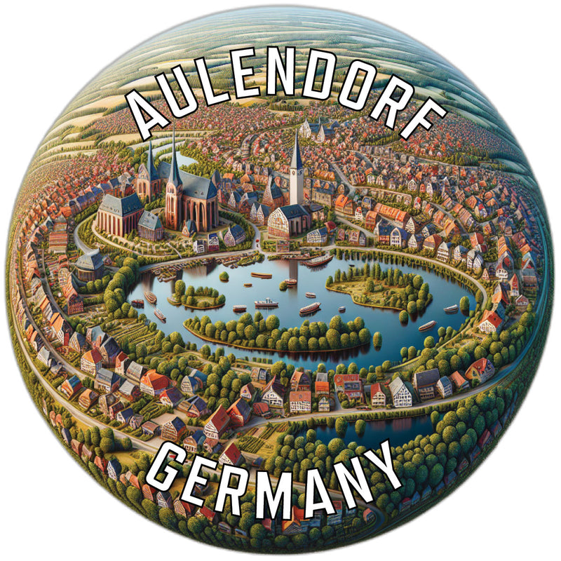 Aulendorf Germany Souvenir Die Cut Flat Magnet 2-Inch