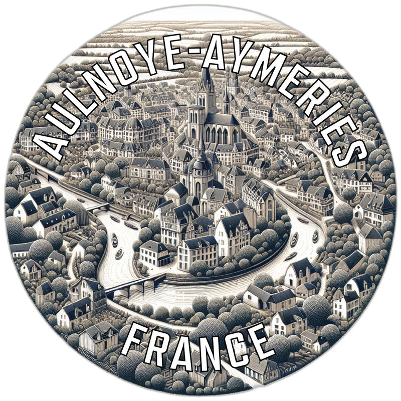 Aulnoye Aymeries France Souvenir Die Cut Flat Magnet 6-Inch