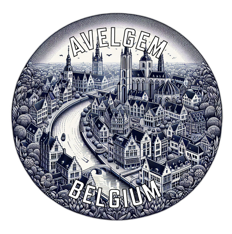 Avelgem Belgium Souvenir Vinyl Decal Sticker 6-Inch