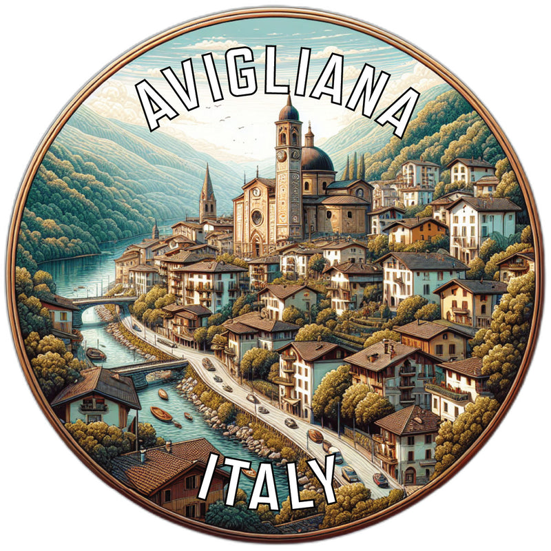 Avigliana Italy Souvenir Die Cut Flat Magnet 6-Inch