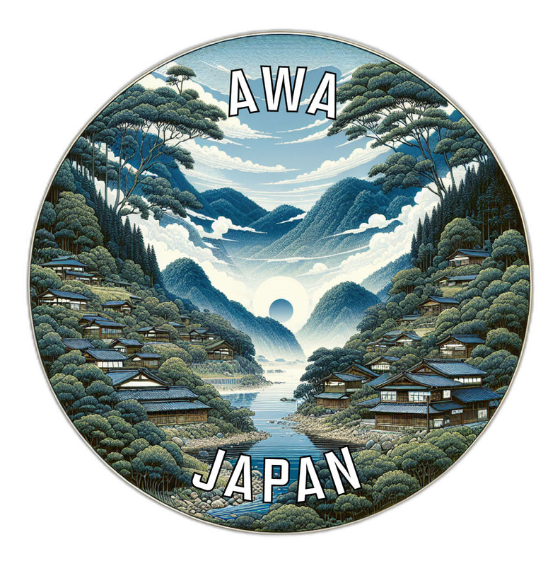 Awa Japan Souvenir Die Cut Flat Magnet 6-Inch