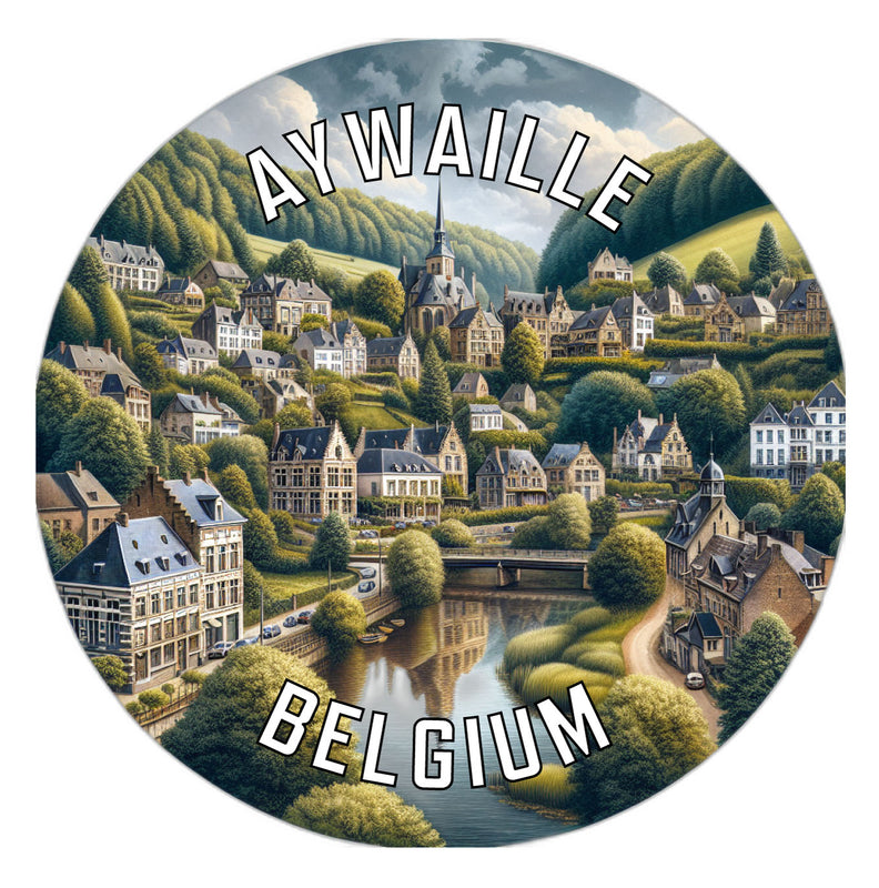 Aywaille Belgium Souvenir Die Cut Flat Magnet 6-Inch