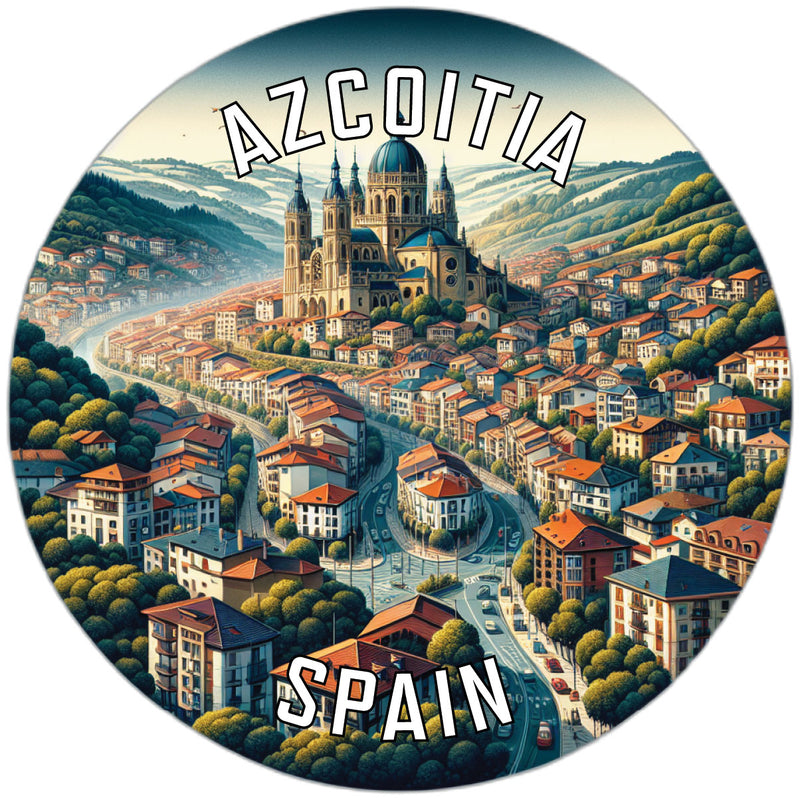 Azcoitia Spain Souvenir Die Cut Flat Magnet 6-Inch