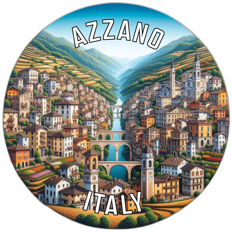 Azzano Italy Souvenir Die Cut Flat Magnet 6-Inch
